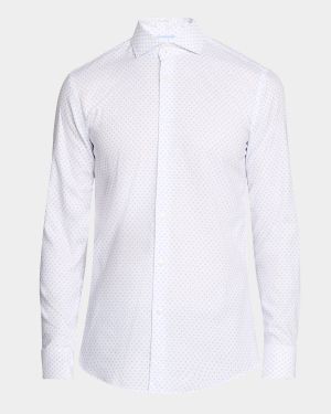 Men's Hank Slim Fit Geometric-Print Sport Shirt