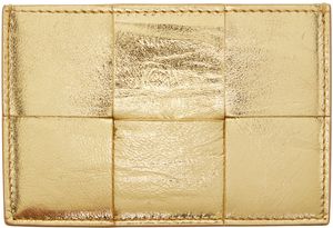 Bottega Veneta Gold Cassette Card Holder