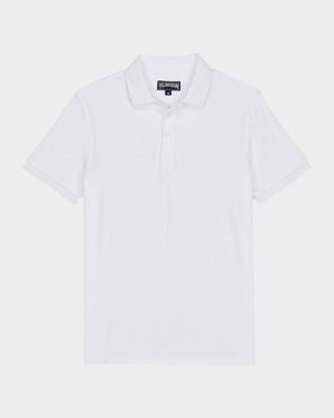 Men's Solid Terry Polo Shirt
