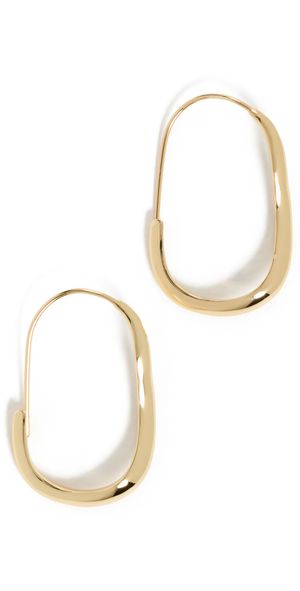 SHASHI Mia Wave Hoop Earrings Gold One Size
