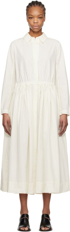 CASEY CASEY Off-White Panzy Midi Dress