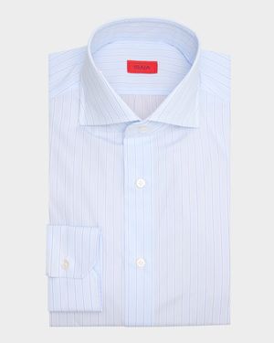 Men's Cotton Multi-Stripe Dress Shirt