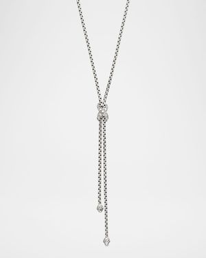 Petite X Lariat Y Necklace with Pave Diamonds