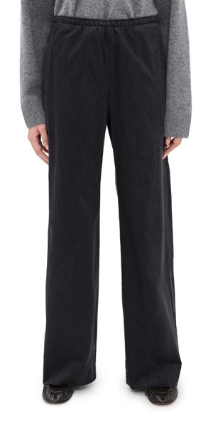 Vince Mid Rise Pull On Corduroy Pants Graphite XL