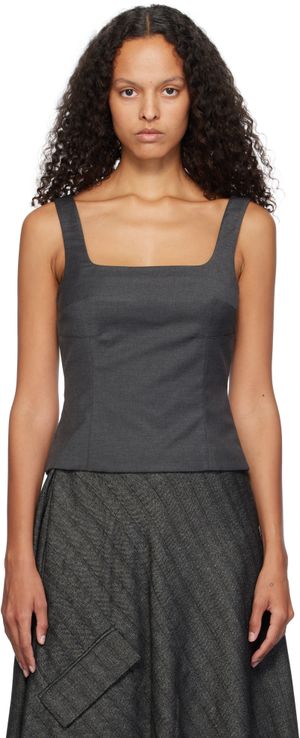REMAIN Birger Christensen Gray Suiting Top