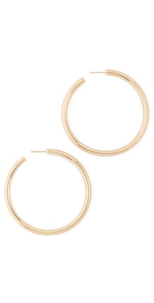 Jennifer Fisher 2 Lilly Hoops Yellow Gold One Size
