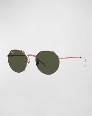 Men's RB3565 Jack Round Metal Sunglasses, 55MM