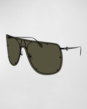 Studded Skull Shield Sunglasses