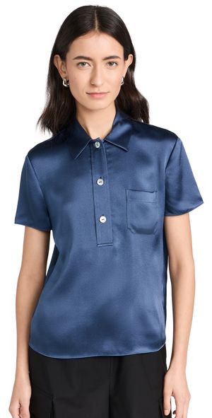 Vince Short Sleeve Polo Riverbed L