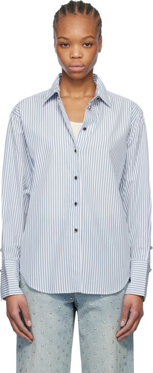 rag & bone Blue & White Eve Striped Shirt
