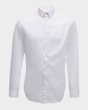 Men's Solid Cotton Sport Shirt