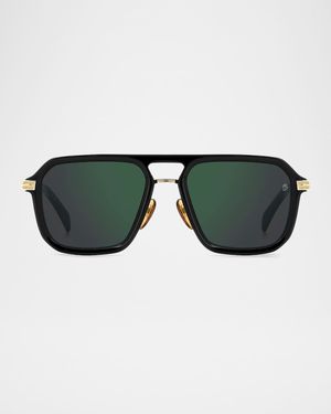 Men's DB 7136 Acetate Rectangle Sunglasses