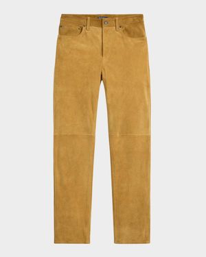Suede Relaxed Straight Pants