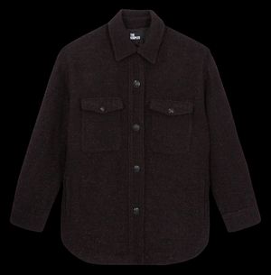 The Kooples - Surchemise col classique en tweed - Taille 3 - Prune