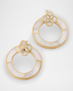 Petal Mother-of-Pearl Post Hoop Earrings