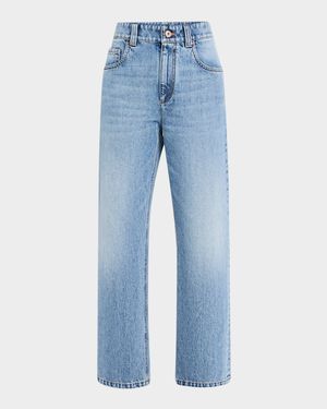 High-Rise Straight Jeans