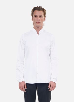 The Kooples - Chemise en coton col officier - Taille XL - Blanc