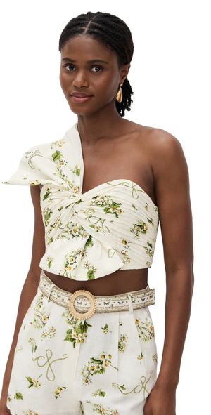 Camilla Asymmetric Bow Top Botanical Utopia L