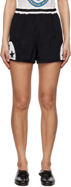 Bode Black & White Star Field Shorts