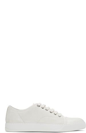 Lanvin Off-White DBB1 Suede & Leather Sneakers