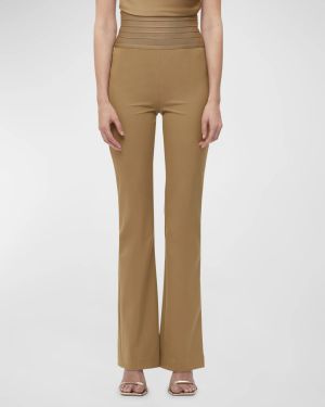 Emery Bandage-Waist Flared Pants