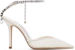 Jimmy Choo Off-White Saeda 100 Heels