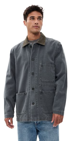Officine Generale Carlito Corduroy Col Co Denim Midgrey/Icedcoffee L