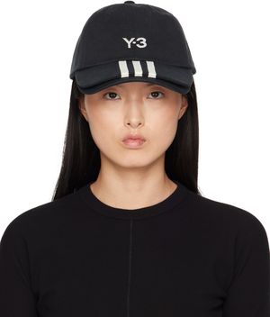 Y-3 Black 3-Stripes Cap