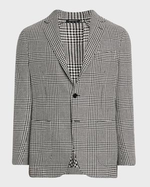 Men's Glen Check Single-Breasted Sport Coat