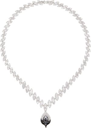 Ottolinger Silver & Black Diamond Dip Necklace