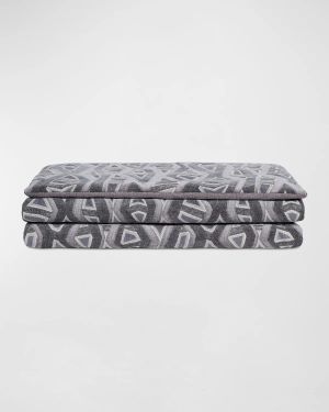 Noah Geometric Bed Scarf, 25" x 105"