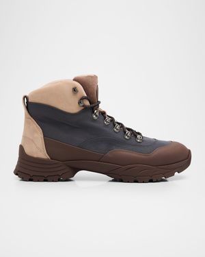 Men's Polyester & Leather Outdoor Ankle Boots
