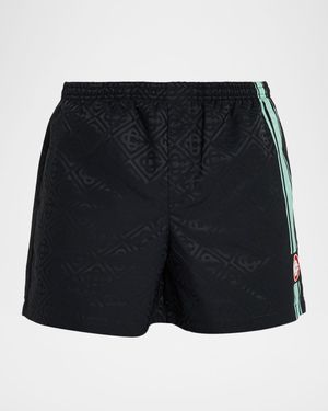 Men's Allover Monogram Swim Trunks