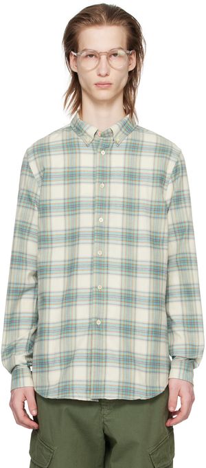 PS by Paul Smith Blue & Off-White Check Shirt