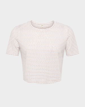 Donna Stripe Cropped Tee