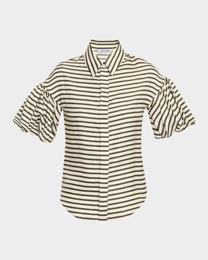Stripe Silk Twill Shirt