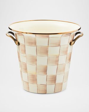 Mocha Check Wine Cooler