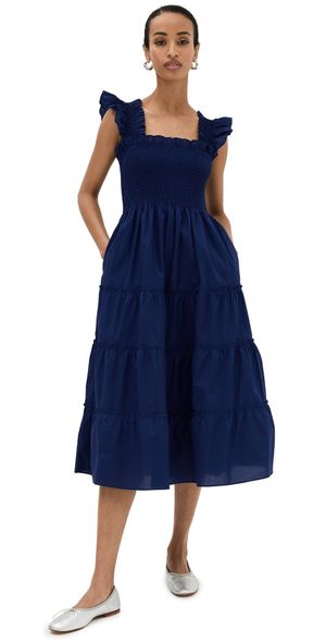 Hill House Home The Ellie Cotton Nap Dress Navy XL