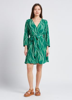 La Petite Etoile - Robe courte imprimée - Taille 3 - Vert