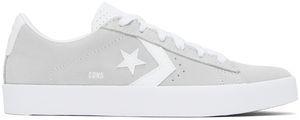 Converse Baskets Pro grises en suède à semelle vulcanisée
