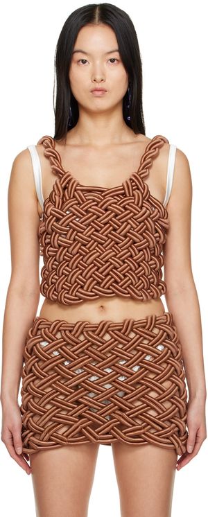 Isa Boulder SSENSE Exclusive Brown Bouncy Tank Top