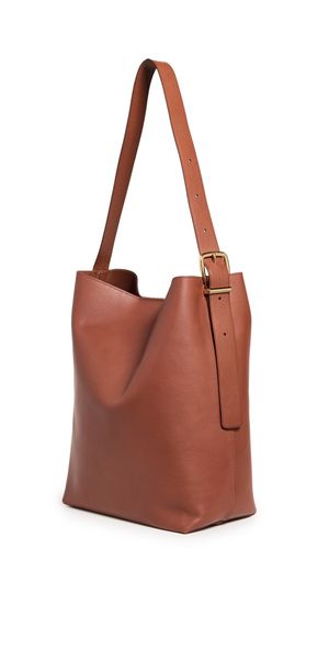 Madewell The Essential Bucket Tote in Leather Warm Cinnamon One Size