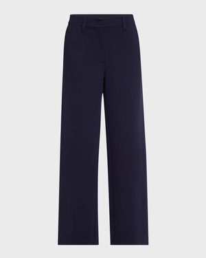 Straight-Leg Flex Ponte Trousers