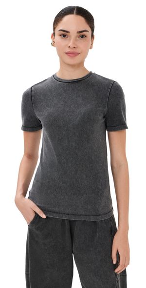 Tibi Stretch Denim Baby T Black S