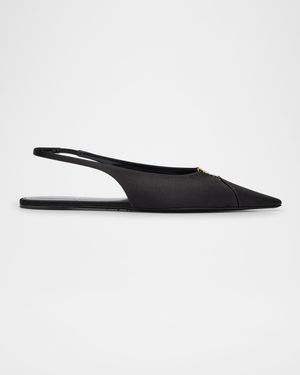 Babylone Satin Slingback Ballerina Flats