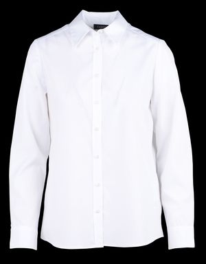 Caroll - Chemise ajustée col classique en coton - Taille 46 - Blanc