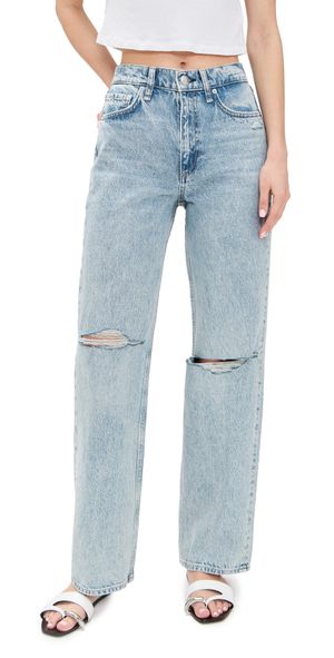 rag & bone Shea High-Rise Relaxed Straight Full Length Jeans Calhe 27