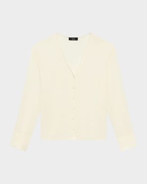 Modern Silk Georgette Cardigan Blouse