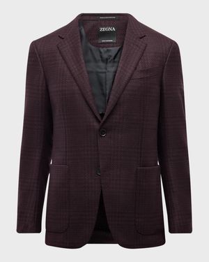 Men's Cashmere Large Plaid Sport Coat
