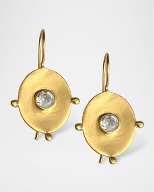 Coin Midi Earrings with Topaz
